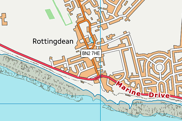 BN2 7HE map - OS VectorMap District (Ordnance Survey)