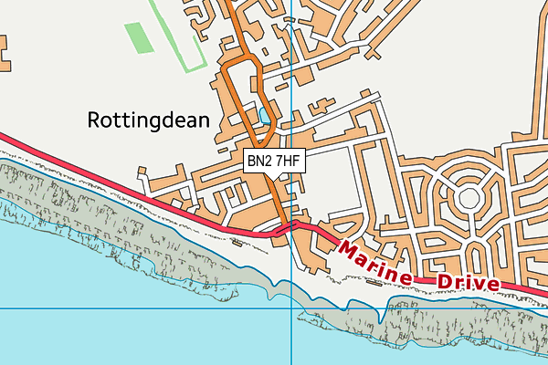 BN2 7HF map - OS VectorMap District (Ordnance Survey)