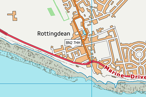 BN2 7HH map - OS VectorMap District (Ordnance Survey)