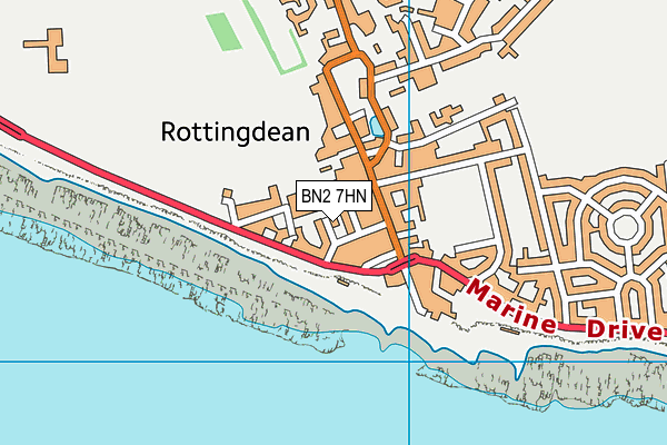 BN2 7HN map - OS VectorMap District (Ordnance Survey)