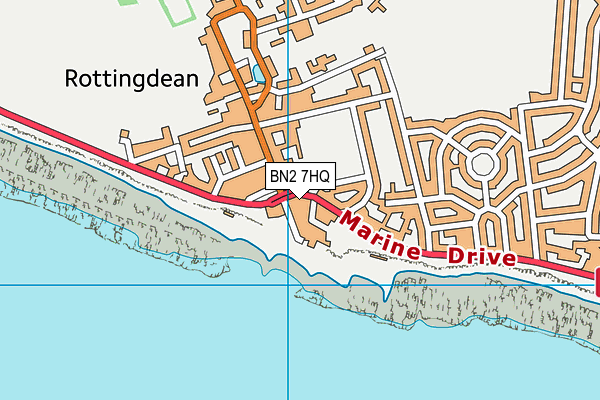 BN2 7HQ map - OS VectorMap District (Ordnance Survey)