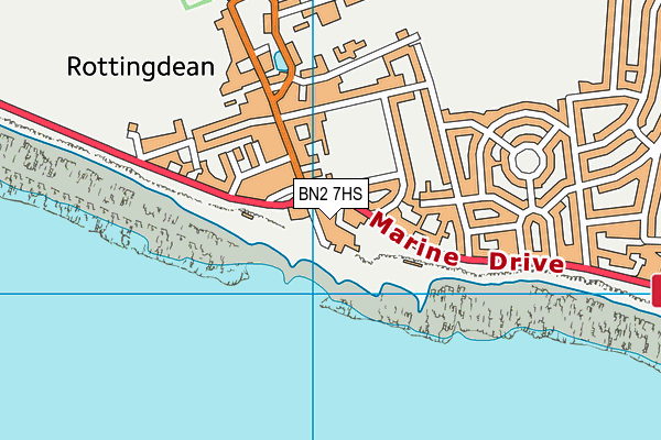 BN2 7HS map - OS VectorMap District (Ordnance Survey)