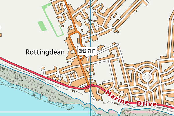 BN2 7HT map - OS VectorMap District (Ordnance Survey)