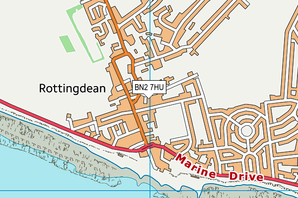 BN2 7HU map - OS VectorMap District (Ordnance Survey)