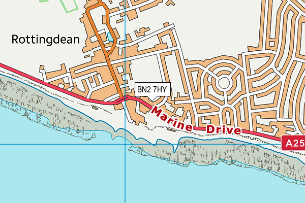 BN2 7HY map - OS VectorMap District (Ordnance Survey)