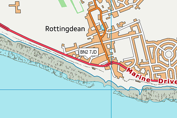 BN2 7JD map - OS VectorMap District (Ordnance Survey)