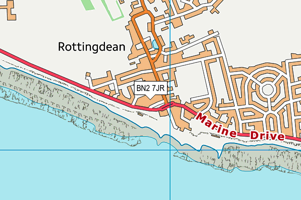 BN2 7JR map - OS VectorMap District (Ordnance Survey)