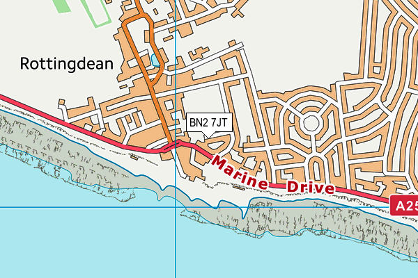 BN2 7JT map - OS VectorMap District (Ordnance Survey)