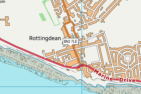 BN2 7LE map - OS VectorMap District (Ordnance Survey)