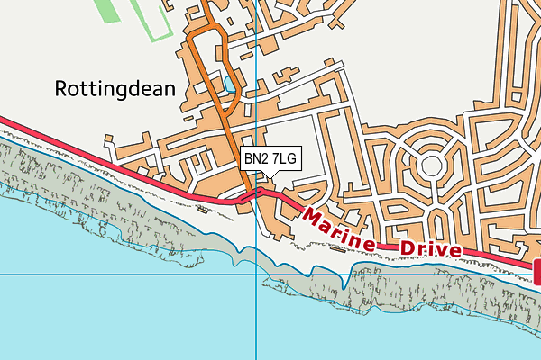 BN2 7LG map - OS VectorMap District (Ordnance Survey)