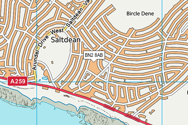BN2 8AB map - OS VectorMap District (Ordnance Survey)