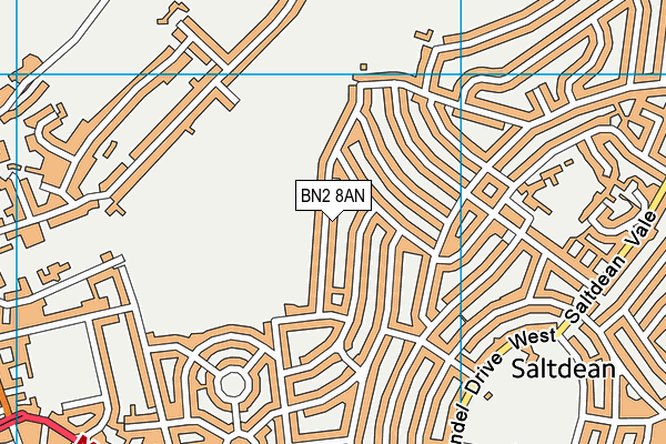 BN2 8AN map - OS VectorMap District (Ordnance Survey)