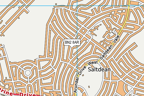 BN2 8AR map - OS VectorMap District (Ordnance Survey)