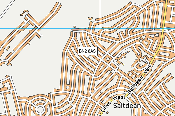 BN2 8AS map - OS VectorMap District (Ordnance Survey)