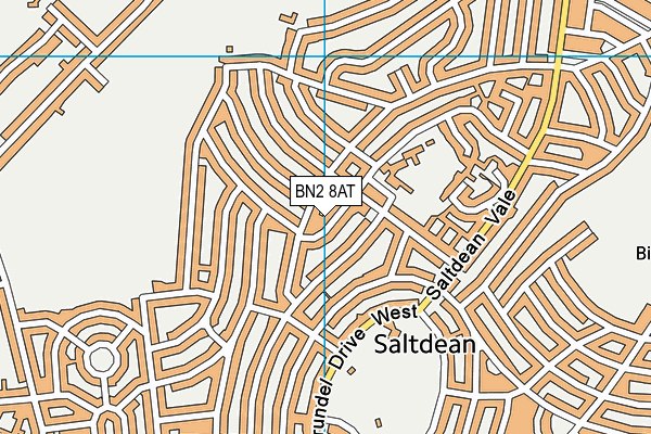 BN2 8AT map - OS VectorMap District (Ordnance Survey)