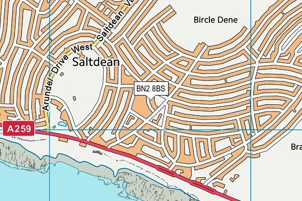 BN2 8BS map - OS VectorMap District (Ordnance Survey)