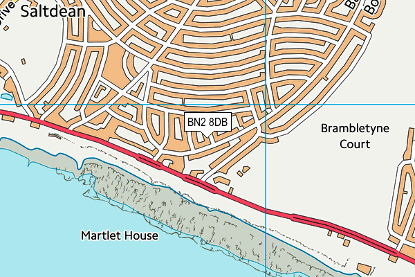 BN2 8DB map - OS VectorMap District (Ordnance Survey)