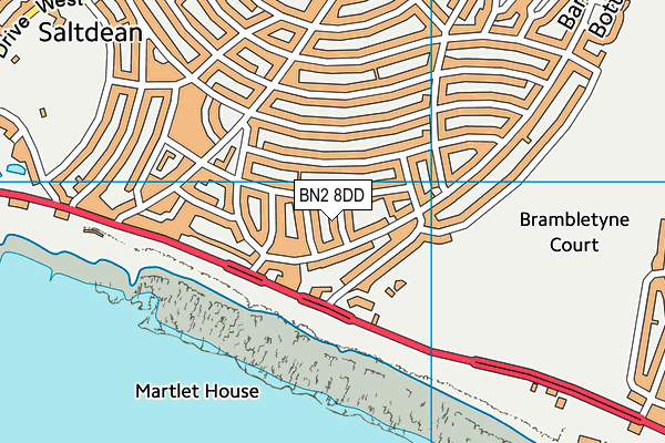 BN2 8DD map - OS VectorMap District (Ordnance Survey)