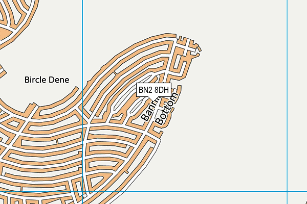 BN2 8DH map - OS VectorMap District (Ordnance Survey)