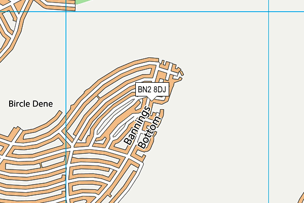 BN2 8DJ map - OS VectorMap District (Ordnance Survey)