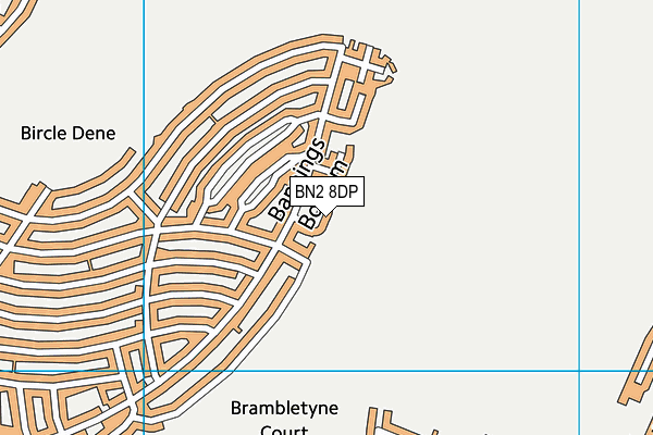 BN2 8DP map - OS VectorMap District (Ordnance Survey)