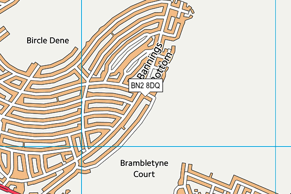 BN2 8DQ map - OS VectorMap District (Ordnance Survey)