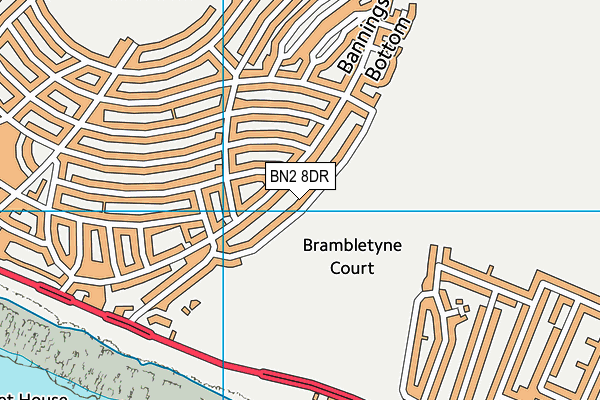 BN2 8DR map - OS VectorMap District (Ordnance Survey)