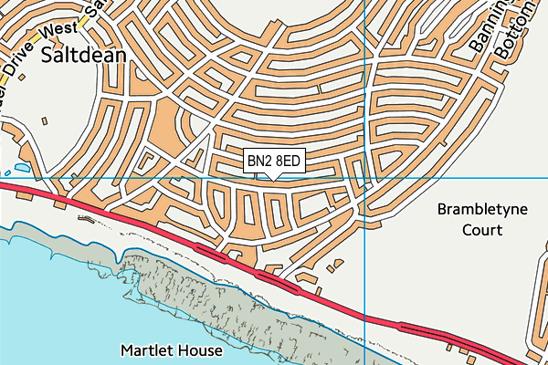 BN2 8ED map - OS VectorMap District (Ordnance Survey)
