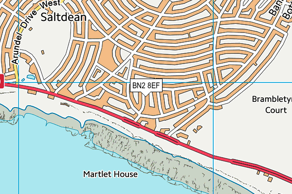 BN2 8EF map - OS VectorMap District (Ordnance Survey)
