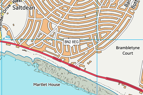 BN2 8EG map - OS VectorMap District (Ordnance Survey)