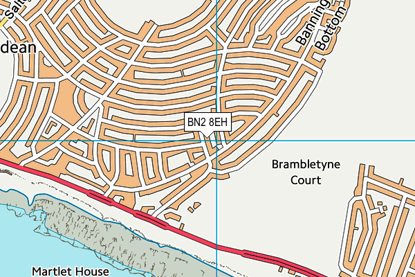 BN2 8EH map - OS VectorMap District (Ordnance Survey)