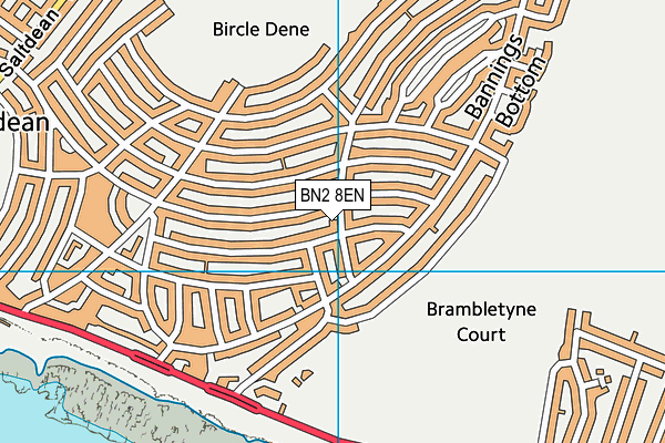 BN2 8EN map - OS VectorMap District (Ordnance Survey)