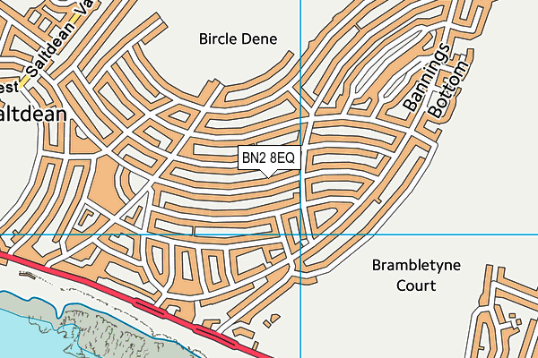 BN2 8EQ map - OS VectorMap District (Ordnance Survey)