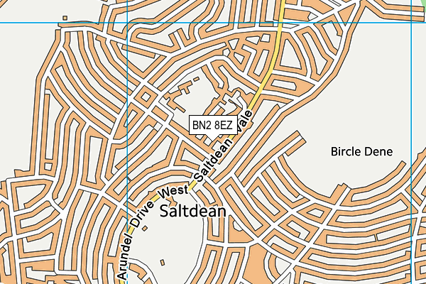 BN2 8EZ map - OS VectorMap District (Ordnance Survey)