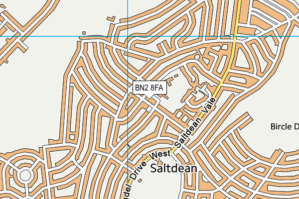 BN2 8FA map - OS VectorMap District (Ordnance Survey)