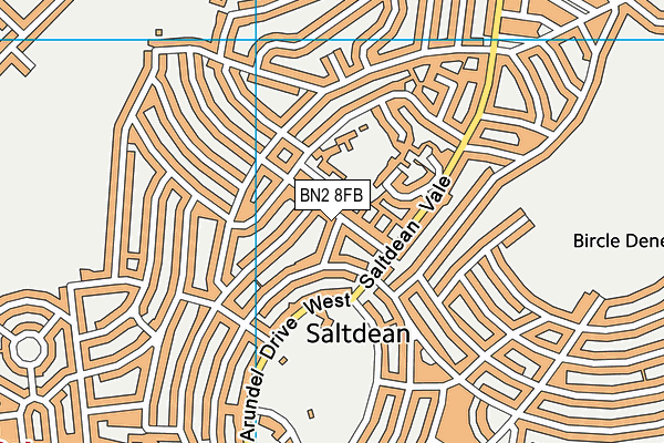 BN2 8FB map - OS VectorMap District (Ordnance Survey)
