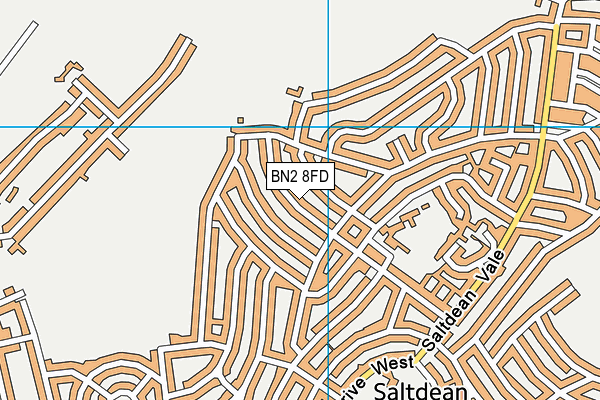 BN2 8FD map - OS VectorMap District (Ordnance Survey)