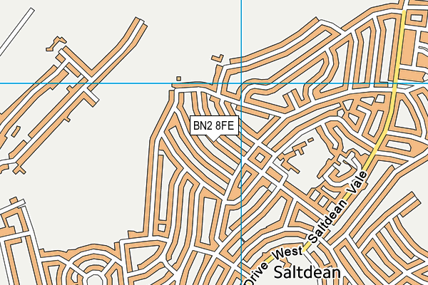 BN2 8FE map - OS VectorMap District (Ordnance Survey)