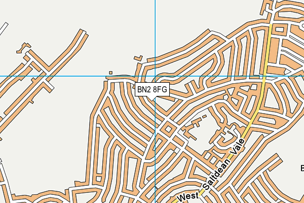 BN2 8FG map - OS VectorMap District (Ordnance Survey)