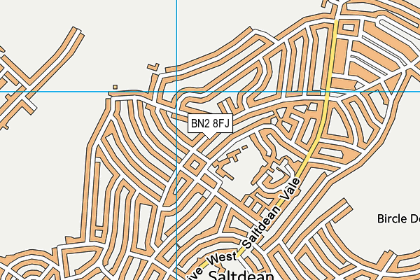 BN2 8FJ map - OS VectorMap District (Ordnance Survey)
