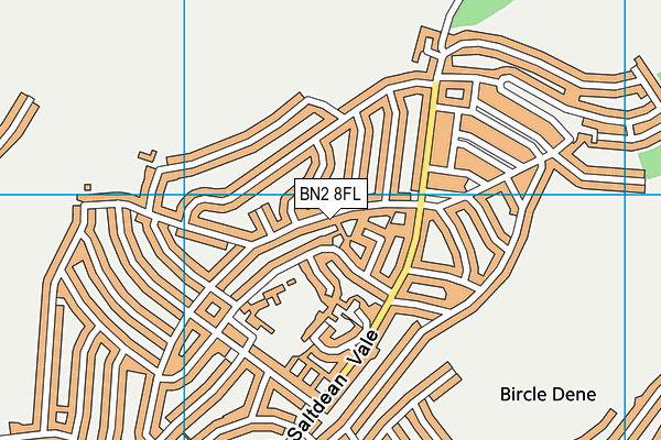 BN2 8FL map - OS VectorMap District (Ordnance Survey)