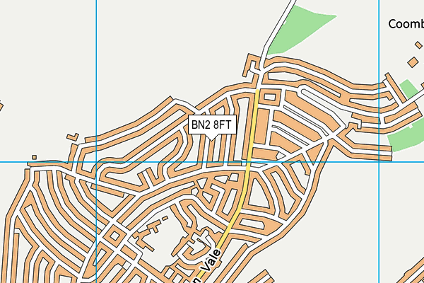 BN2 8FT map - OS VectorMap District (Ordnance Survey)
