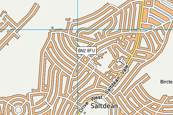 BN2 8FU map - OS VectorMap District (Ordnance Survey)
