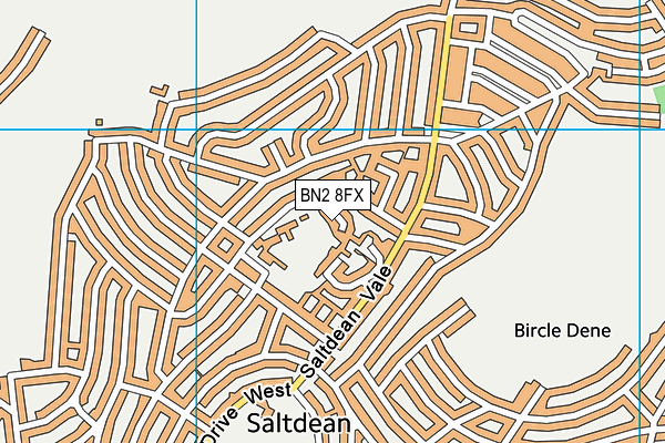 BN2 8FX map - OS VectorMap District (Ordnance Survey)
