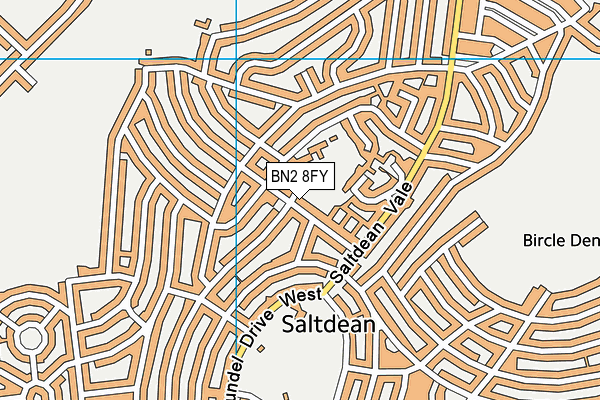 BN2 8FY map - OS VectorMap District (Ordnance Survey)