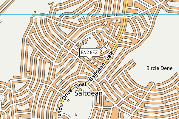BN2 8FZ map - OS VectorMap District (Ordnance Survey)