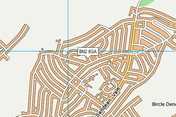 BN2 8GA map - OS VectorMap District (Ordnance Survey)