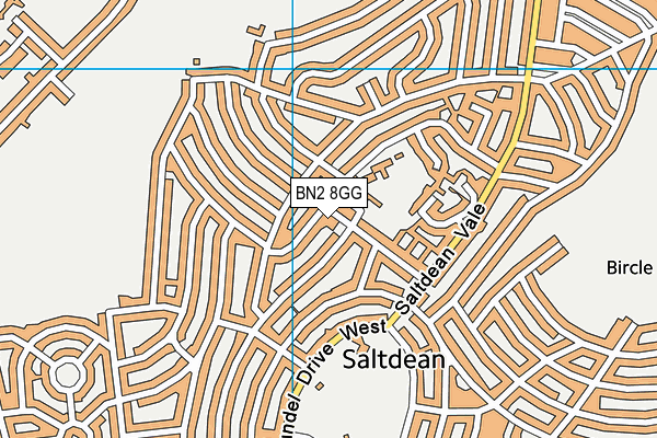 BN2 8GG map - OS VectorMap District (Ordnance Survey)
