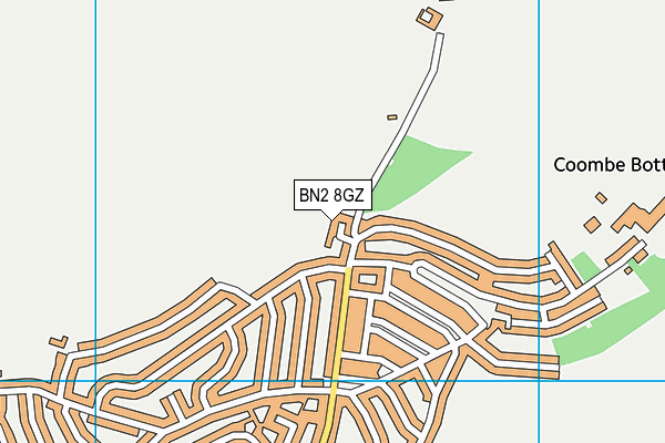 BN2 8GZ map - OS VectorMap District (Ordnance Survey)