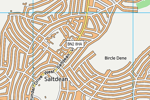 BN2 8HA map - OS VectorMap District (Ordnance Survey)